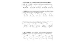 Basic Geometry: Angles & Algebra Preparation