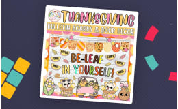 Be-leaf in Yourself!: Thanksgiving Bulletin Board or Door Decor Kit
