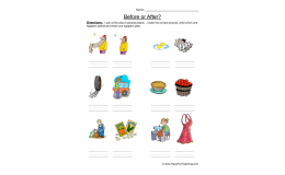 Before or After Worksheet - Pictures