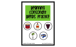 Beginning Consonant Blends Activity