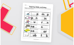 Beginning, Middle, and Ending Sounds Worksheet