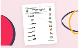 Beginning Sounds B, C, D Worksheet 2