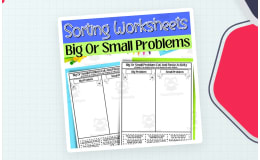 Big or Small Problems Cut-And-Paste Worksheets For Size of the Problem