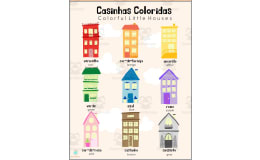 Bilingual Colors Poster, European Portuguese - English