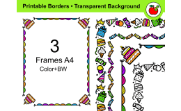 Birthday Frames –Birthday Borders Party Frame-Birthday Clipart
