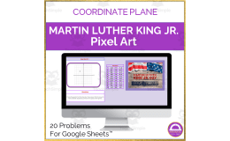 Black History Month | Coordinate Plane Pixel Art Activity Google Sheet