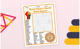 Black history month word Search 2rd 3th 4th 5th Grade worksheet