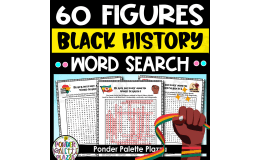 Black History Month Wordsearch Puzzles + Answers: 60 Inspiring Figures