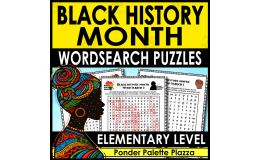 Black History Month Wordsearch Puzzles + Answers ( Elementary Level )