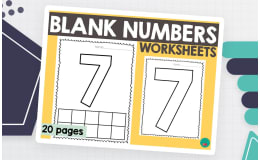 Blank Number Worksheets 1-20