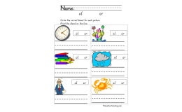 Blends CL, CR Worksheet