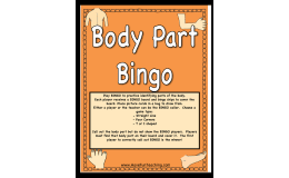 Body Part Bingo Activity