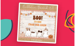 BOHO Halloween Bulletin Board Door Decor