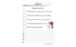 Build a Snowman Sequence Worksheet