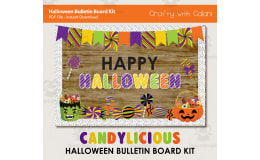 Bulletin Board : Cute Candy Halloween Classroom Theme