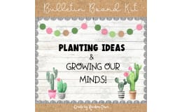 Cactus Bulletin Board Back To School Door Decor Kit