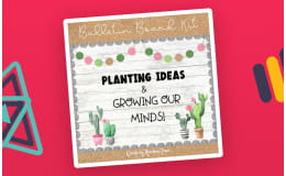 Cactus Bulletin Board Back To School Door Decor Kit