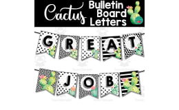 Cactus Bulletin Board Letters