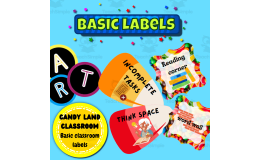 Candy land basic classroom labels