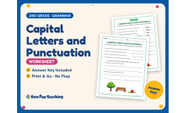 Capital Letters and Punctuation Worksheet – 2nd Grade Capitalization