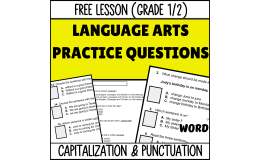 Capitalization and Punctuation Sample - Grades 1-2 Grammar (Word)