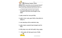 Capitalization Errors Worksheet