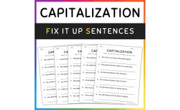 Capitalization Practice and Activities, 3rd Grade Grammar Worksheets