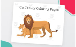 Cat Family Coloring Pages