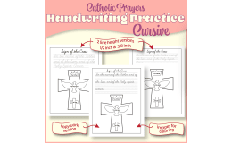 Catholic Prayer Copywork: Cursive Tracing and Writing