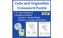 Cells and Organelles Crossword Puzzle Review Activity