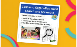 Cells and Organelles Word Search and Scramble Activity