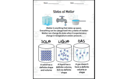 Changing States of Matter Physics Worksheets
