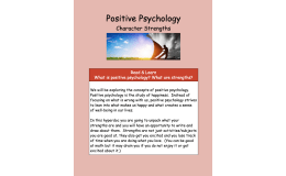 Character Strengths and Positive Psychology SEL Hyperdoc