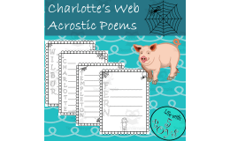 Charlotte's Web Activity Charcter Acrostic Poems