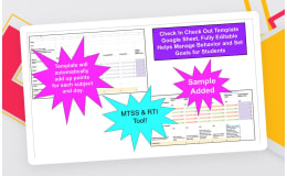 Check In Check Out Template (For Behaviour Management, RTI, MTSS)