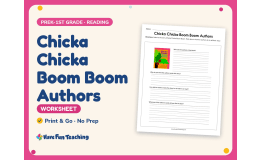 Chicka Chicka Boom Boom Authors Worksheet – PreK-1st Grade Practice