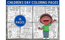 Child Safety Protection Month Coloring Pages | World Children's Day