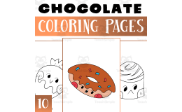 Chocolate Coloring Pages Worksheet Activity