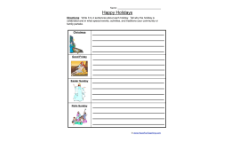 Christian Holidays Worksheet