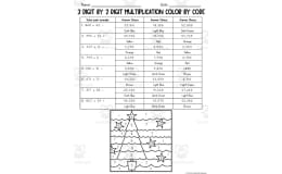 Christmas 3 Digit x 2 Digit Multiplication Color by Code
