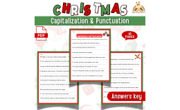 Christmas capitalization and punctuation practice worksheets Sentences