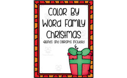 Christmas Color By Word Family