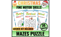 Christmas Santa Mazes for Preschool and Kindergarten Fun Printable Act