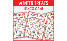 Christmas Winter Sweet Treat Bingo Game: Fun Holiday Festive Activity