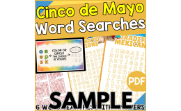 Cinco de Mayo Word Search: 1 Page Sample (PDF)