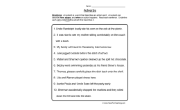 Circle & Underline Adverb Worksheet