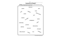 Circle Common or Proper Nouns Worksheet