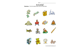 Circle Living Things Worksheet