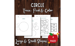 Circle | Shape Worksheets for Kindergarten - Trace, Color and Find