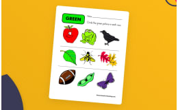 Circling Examples of Green Worksheet